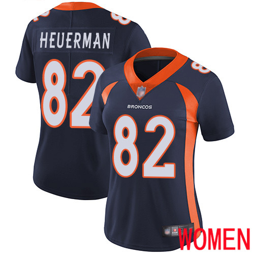 Women Denver Broncos 82 Jeff Heuerman Navy Blue Alternate Vapor Untouchable Limited Player Football NFL Jersey